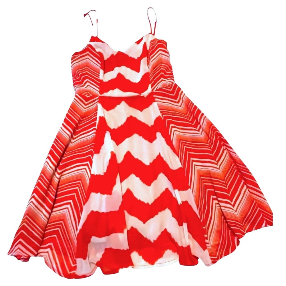 Fire Los Angeles Mini Dress Smocked Flowy Strappy Sundress Geometric Size Small